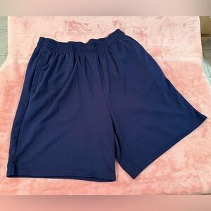 John Blair Men's Navy Blue Elastic Waist Lounge Shorts Size L